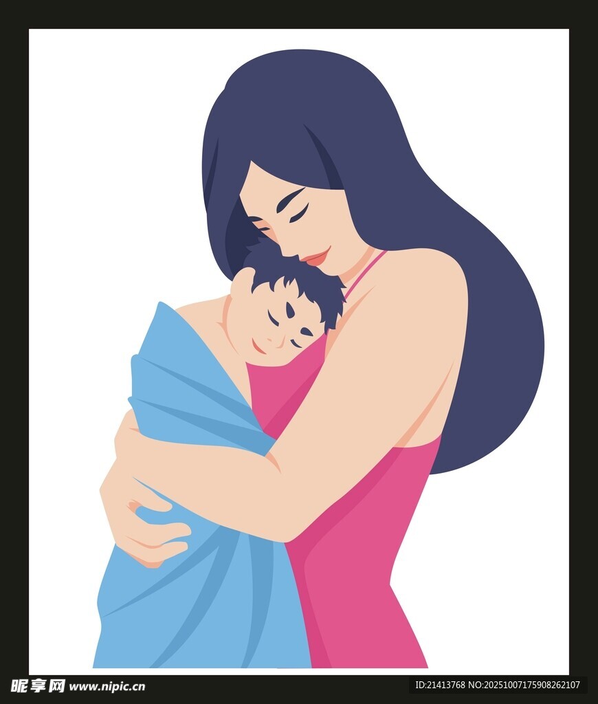 母親懷抱中的嬰兒