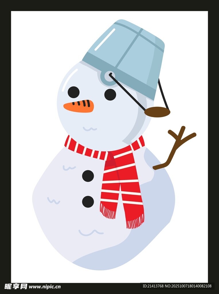 可愛(ài)雪人戴桶圍巾造型