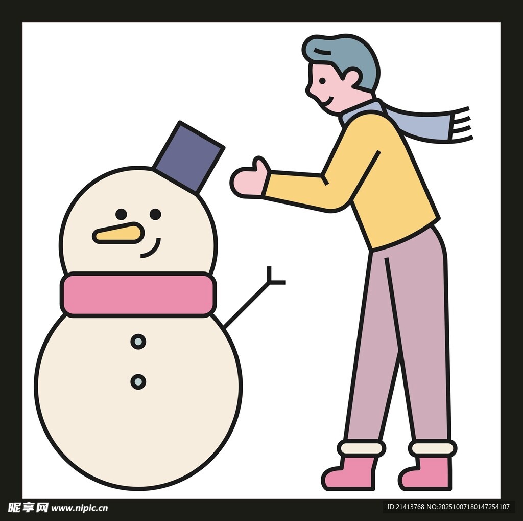 堆雪人歡樂瞬間