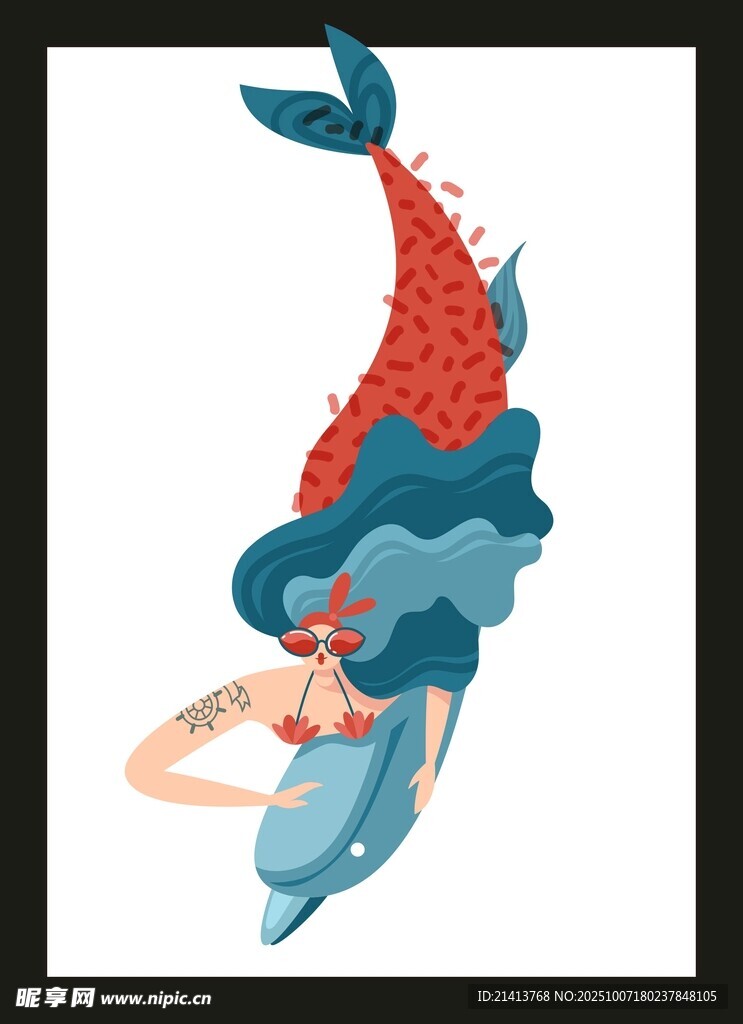 夢(mèng)幻美人魚(yú)插畫(huà)
