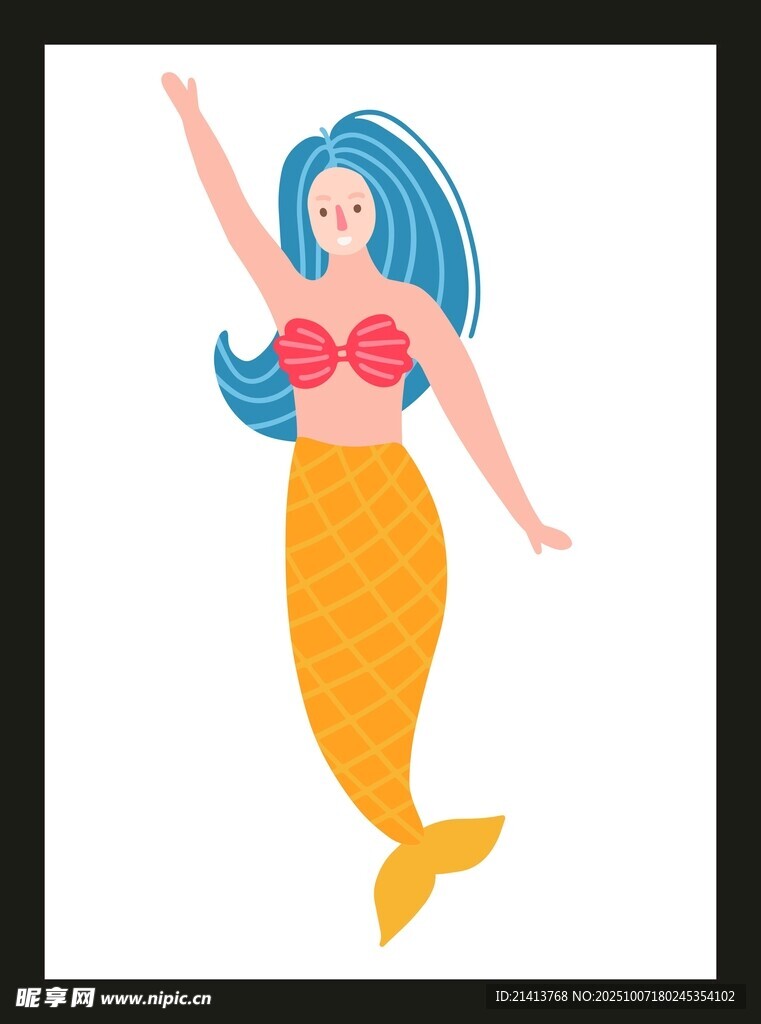 可愛卡通美人魚形象