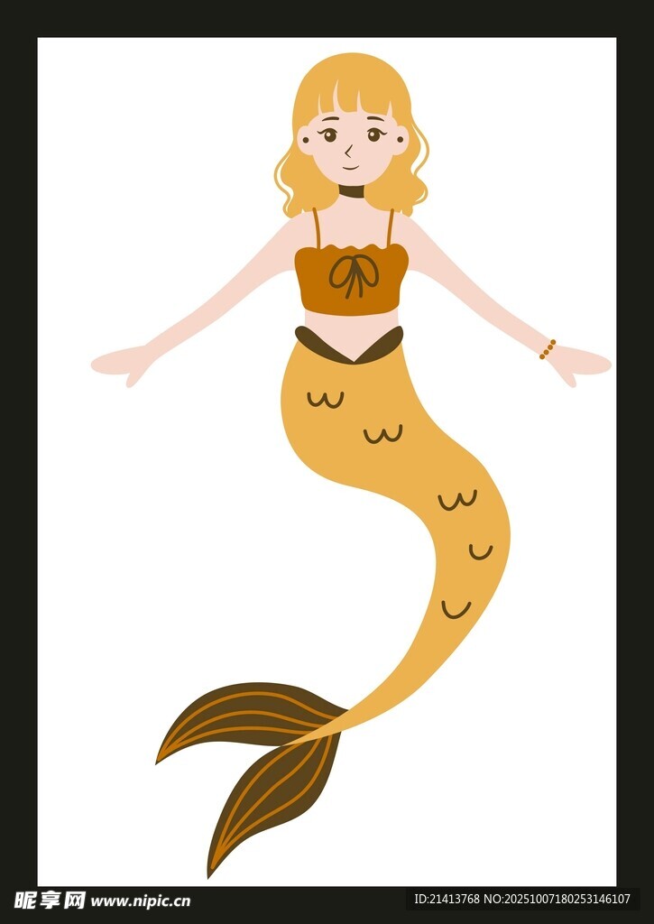 可愛卡通美人魚形象