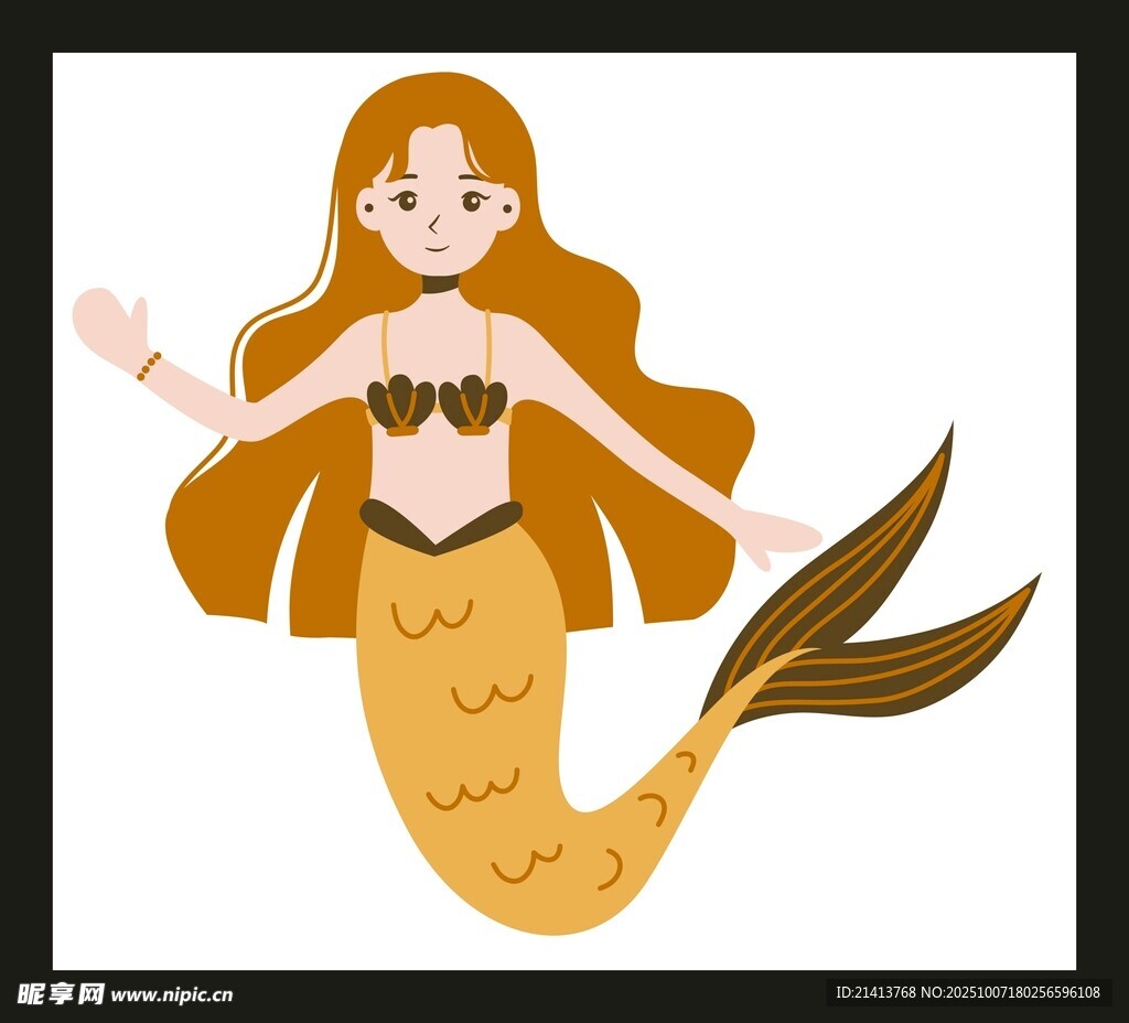 可愛卡通美人魚形象