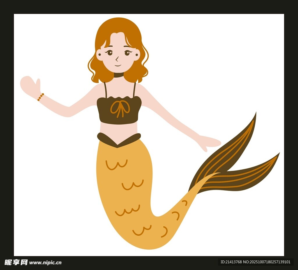 可愛卡通美人魚形象展示