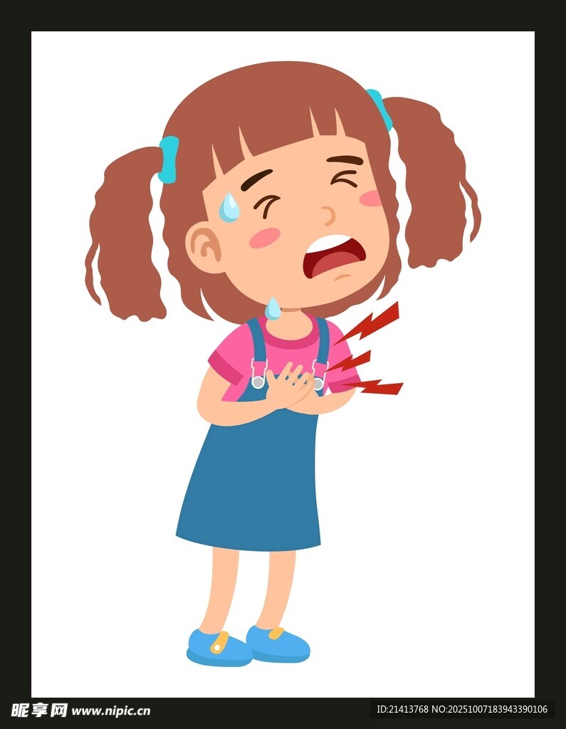 哭泣的雙馬尾小女孩