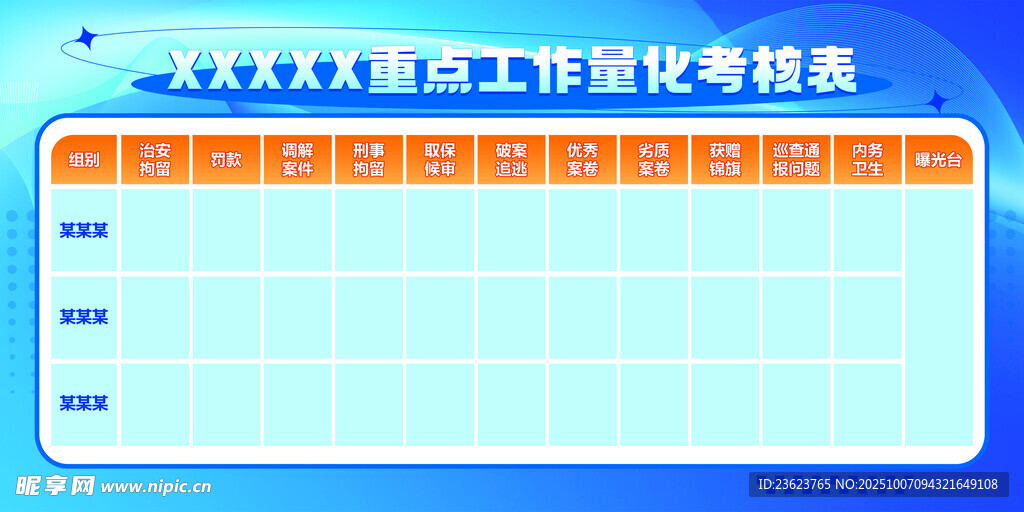 員工工作量化考核表