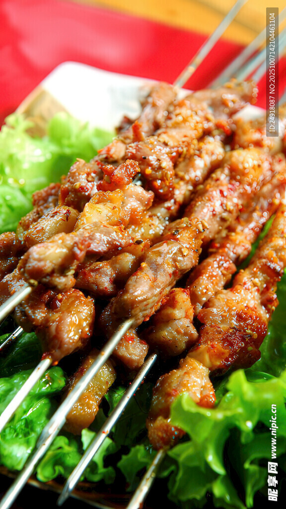 烤羊肉串 燒烤圖案 