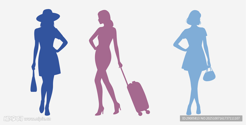 女性旅行剪影