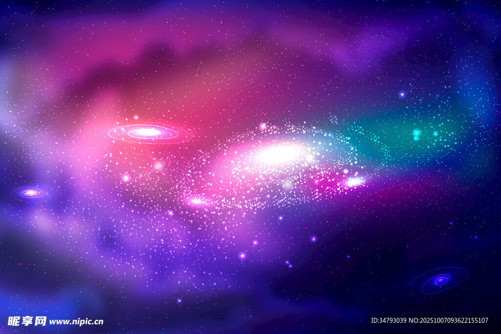 夢幻絢麗的宇宙星空景象