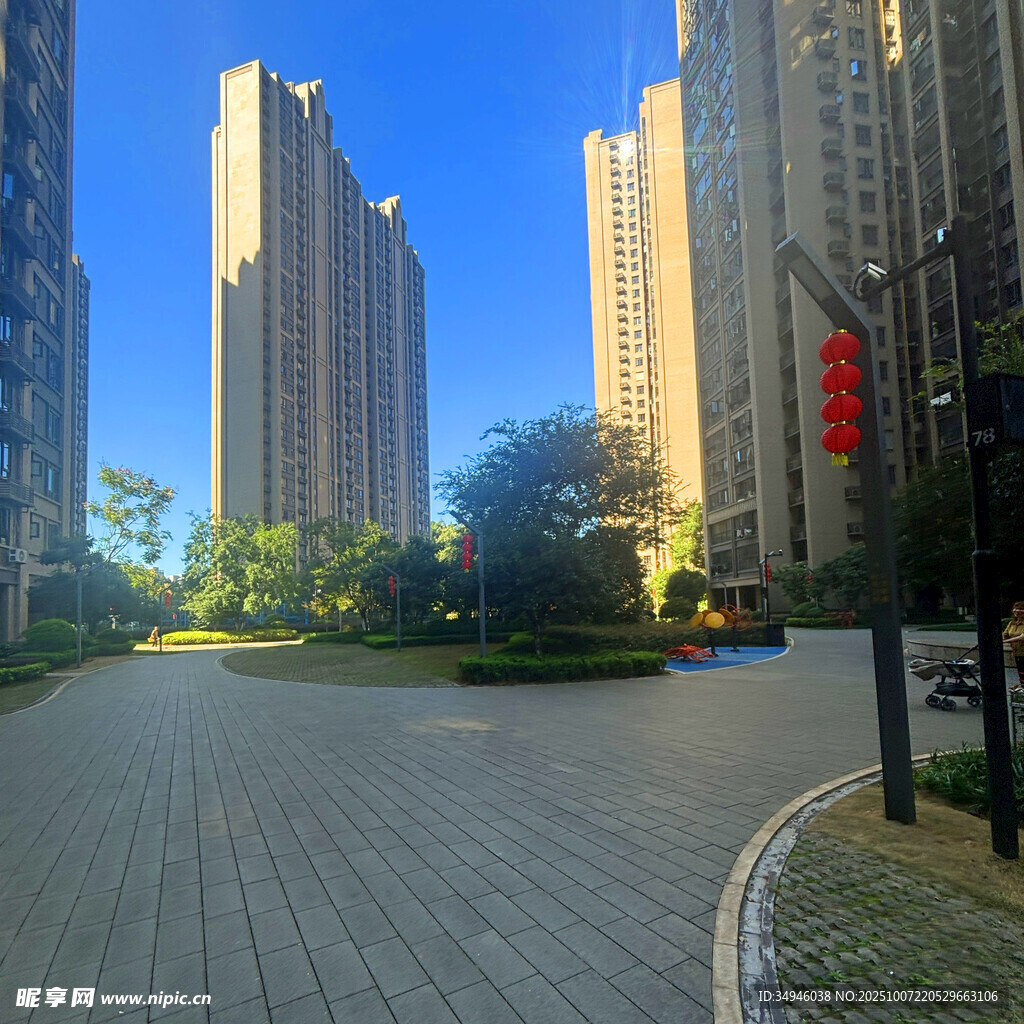 城市住宅區(qū)的開闊景觀
