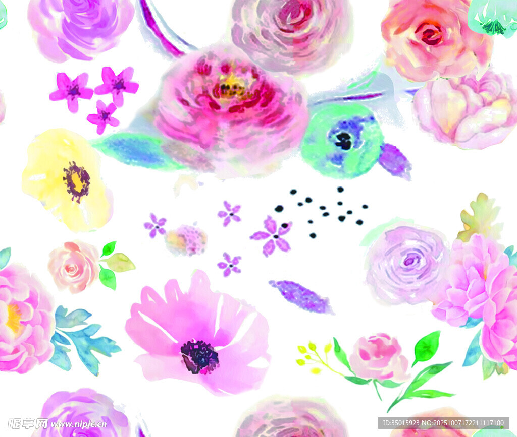 水彩花卉圖案