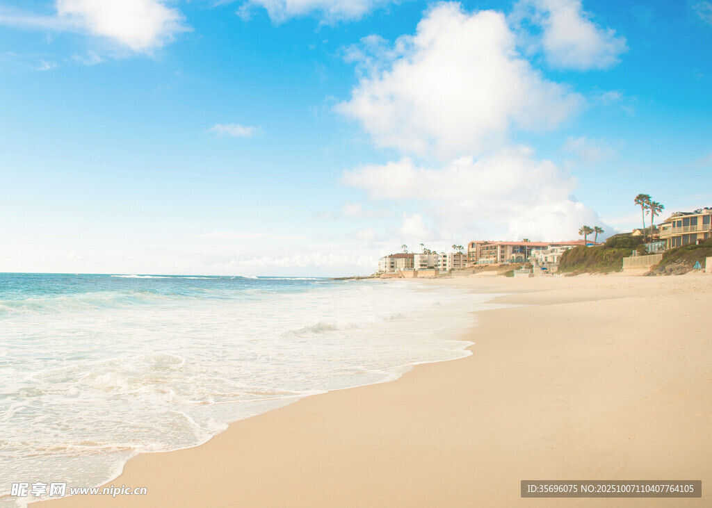 美麗海濱沙灘風景