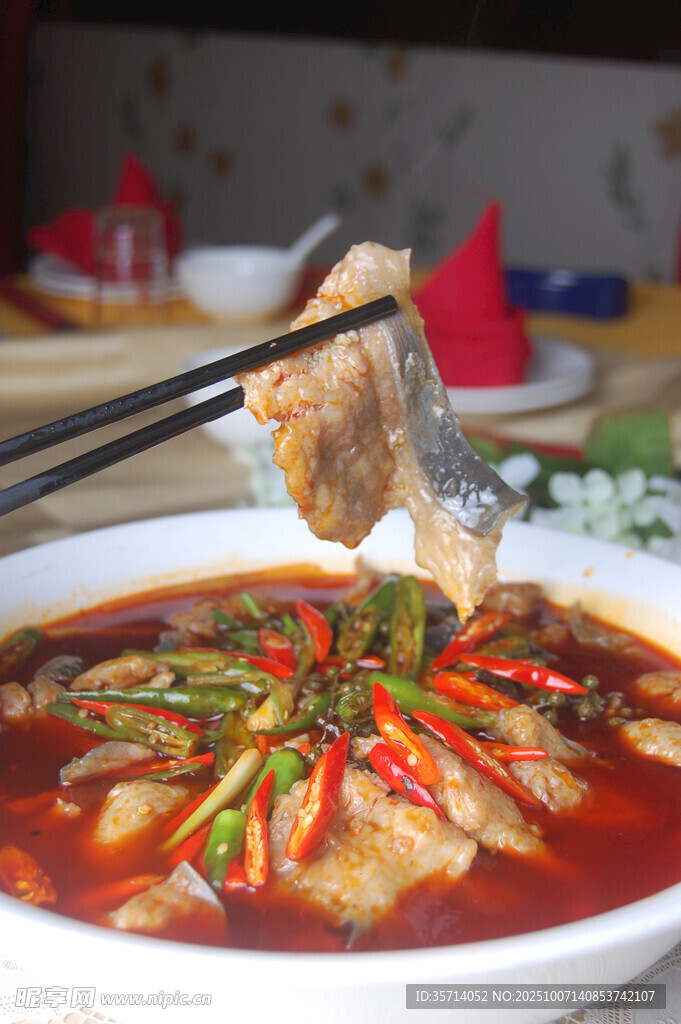香辣水煮肉片誘人瞬間