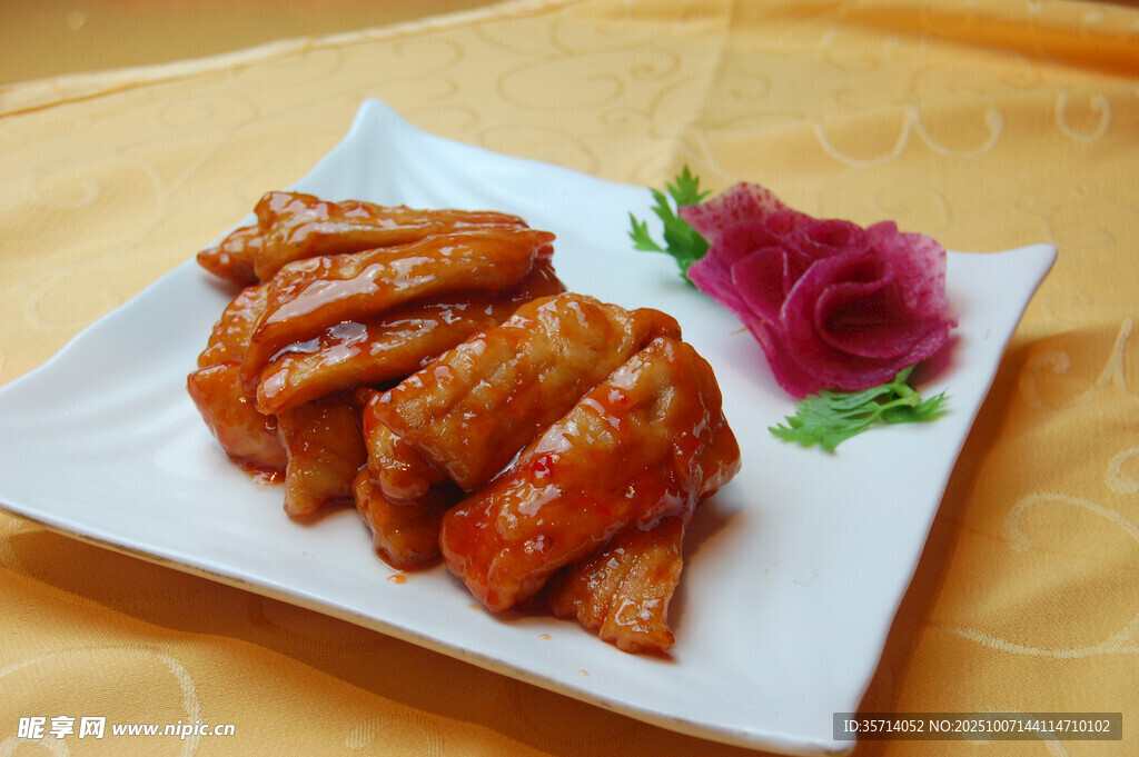 美味烤排骨擺盤精致