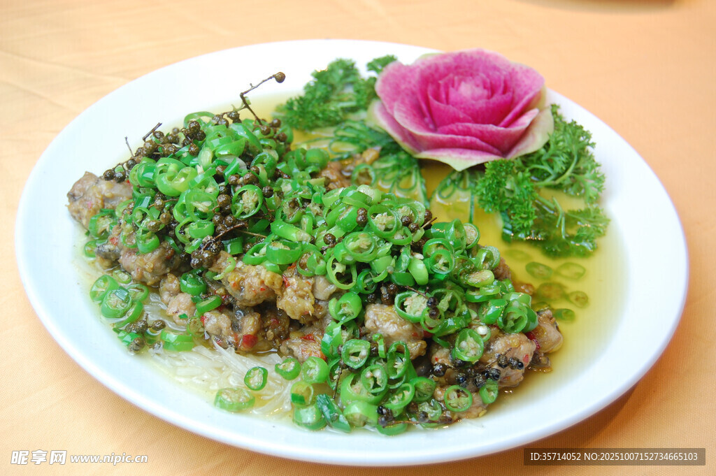 蔥花肉末蒸菜