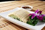 翡翠卷擺盤(pán)精致的美食