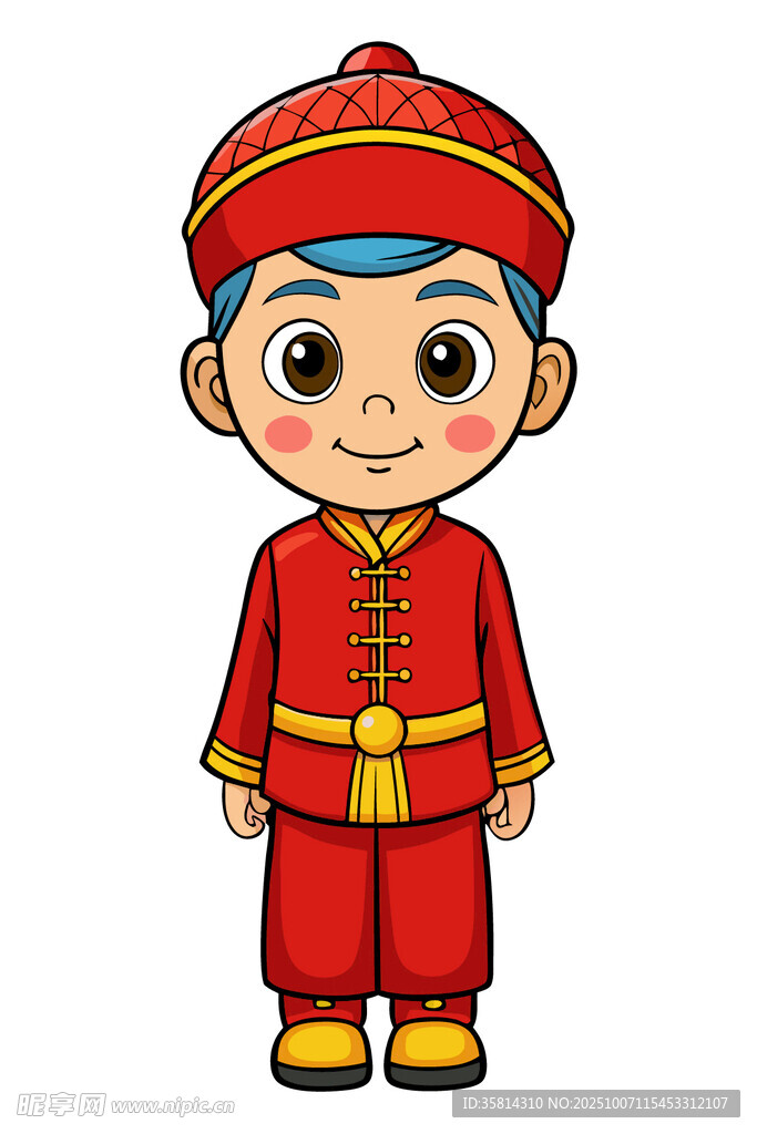 卡通形象的古代小官員