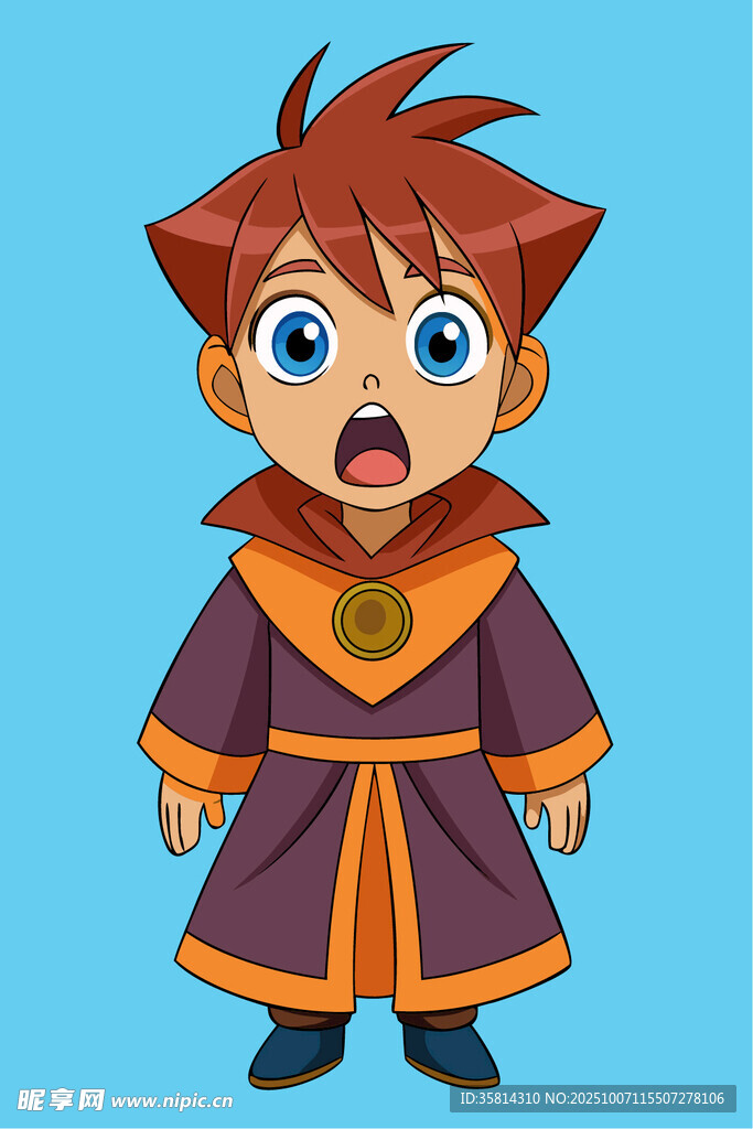驚訝的魔法少年