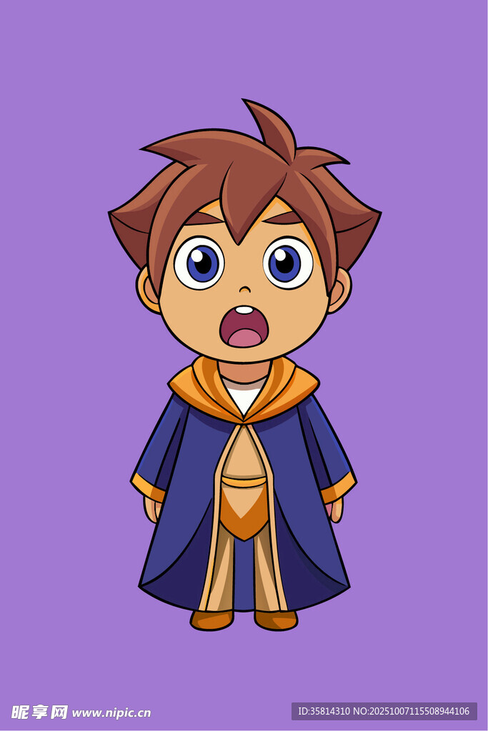 驚訝的魔法少年