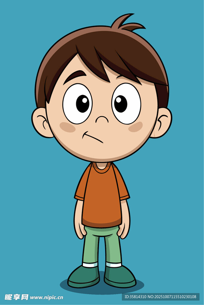 愁容小男孩
