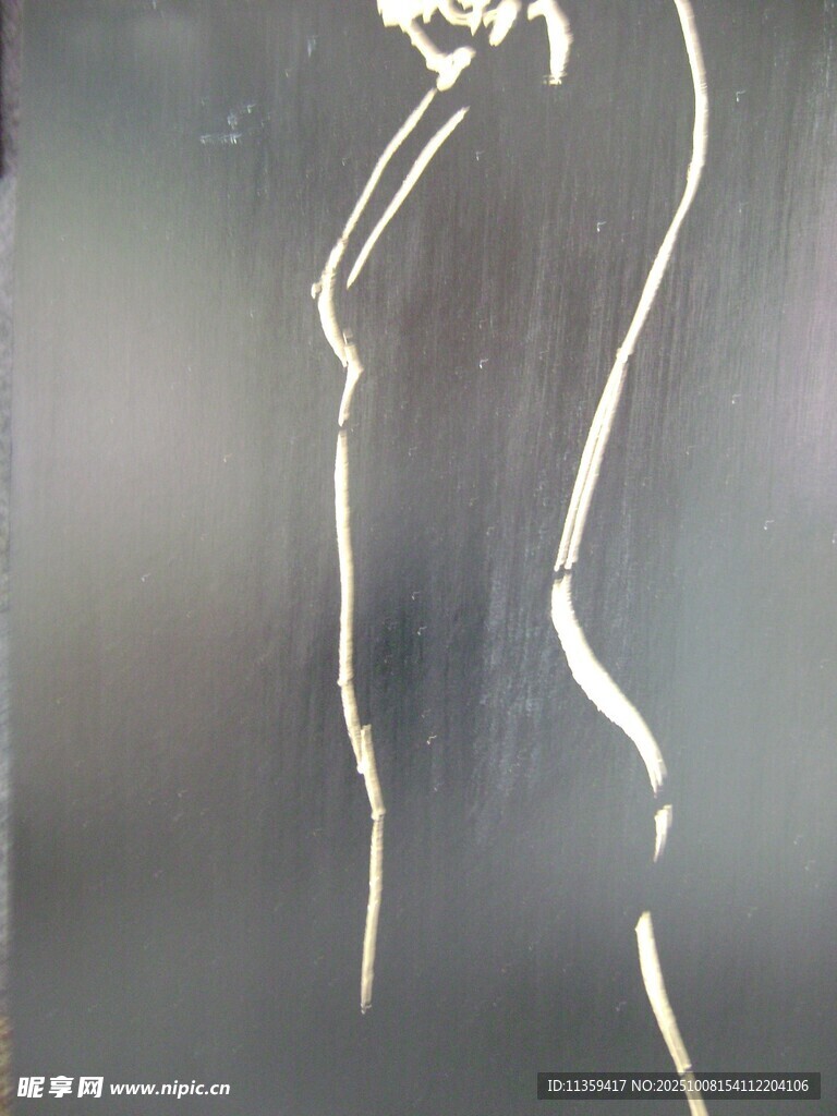 女性身體線條藝術剪影