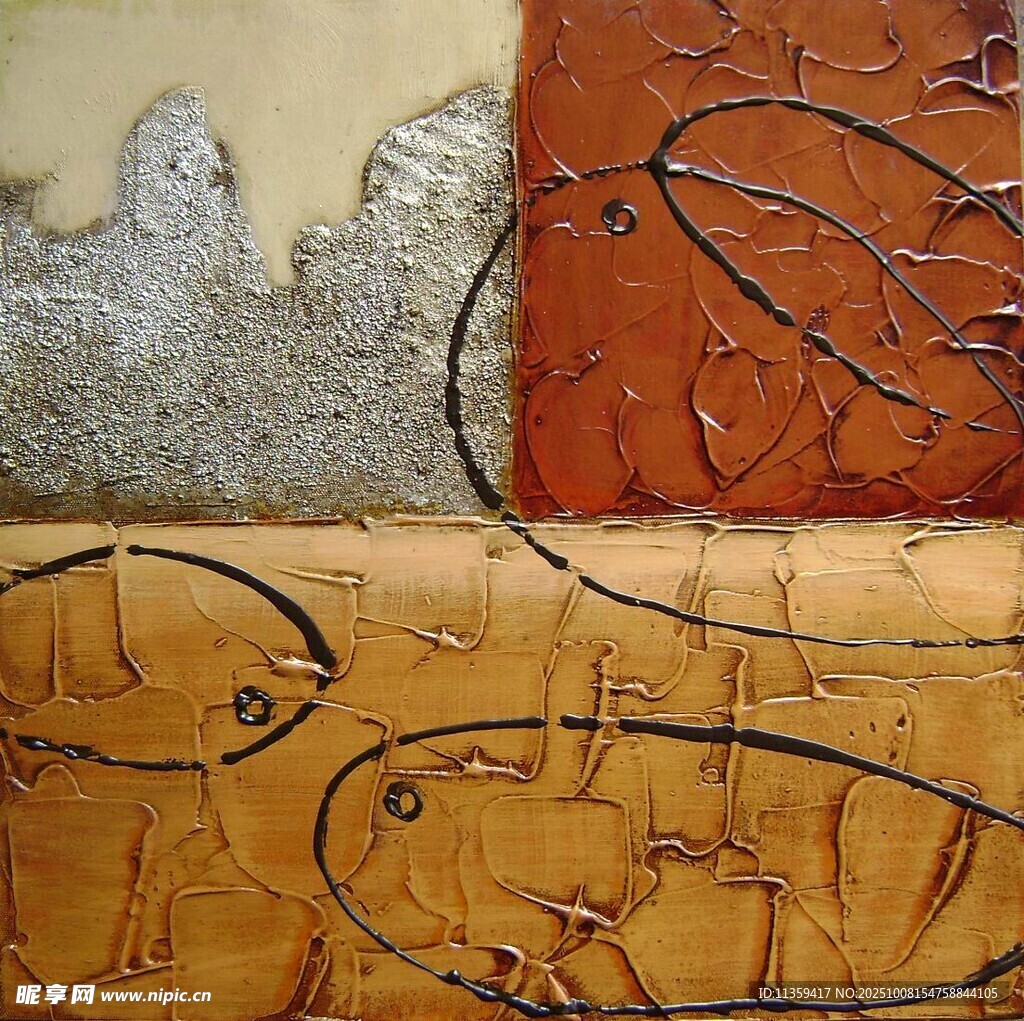 抽象藝術(shù)畫作紋理展示