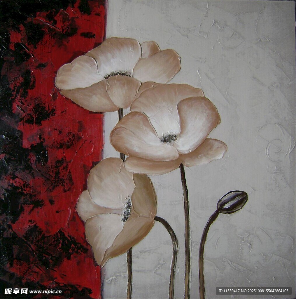 抽象花卉藝術(shù)畫作