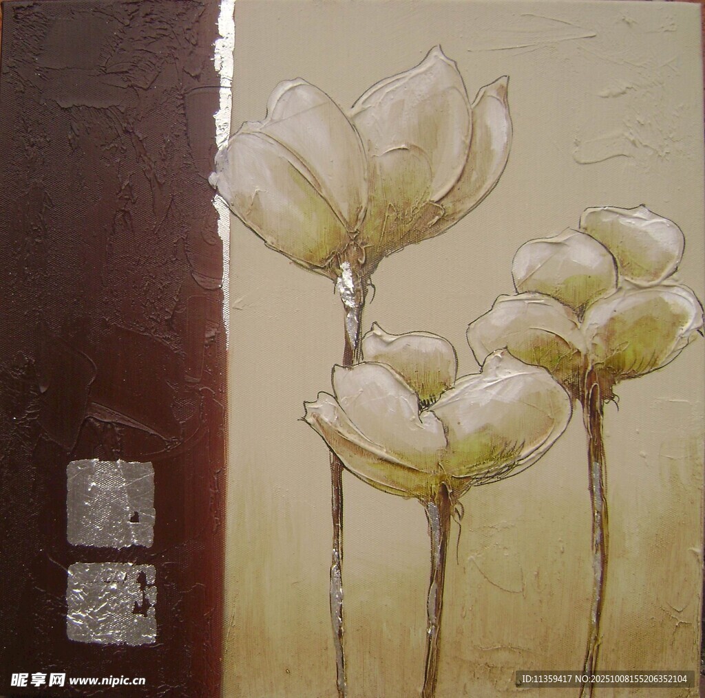 抽象花卉藝術(shù)畫作