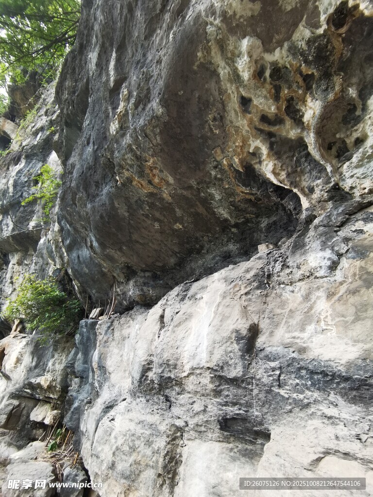 嶙峋巖石與周邊綠植景觀