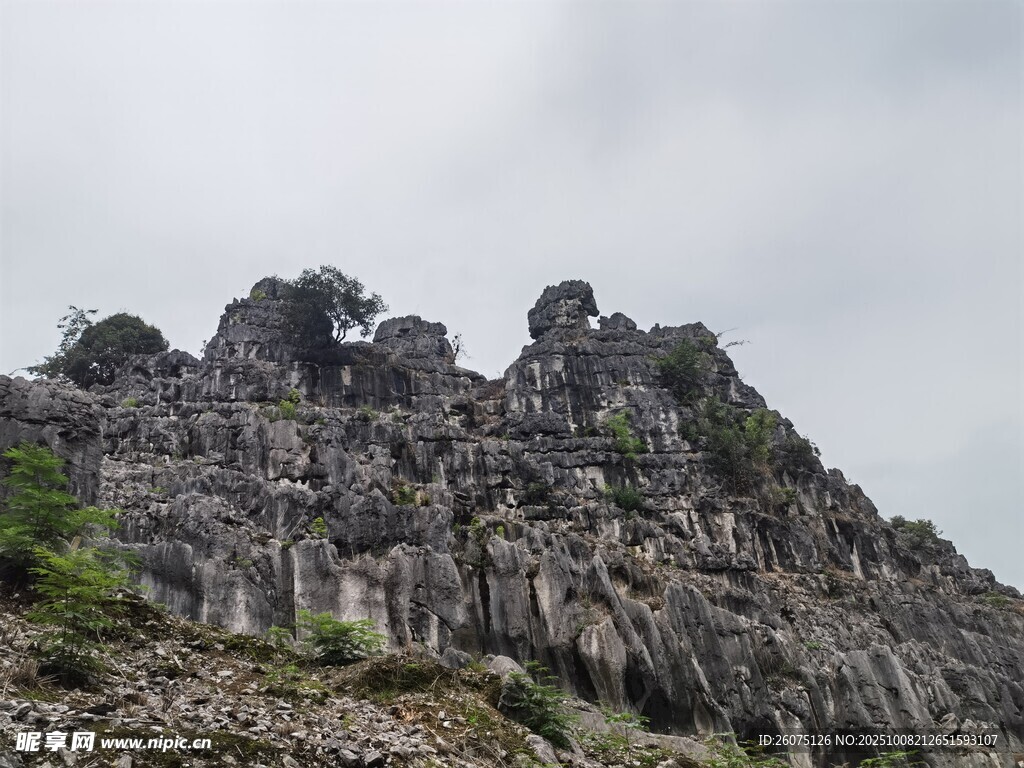 嶙峋怪石山峰景觀