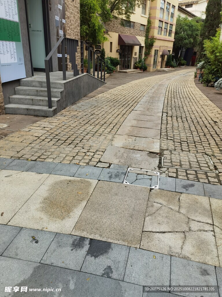 戶外石砌步道景觀