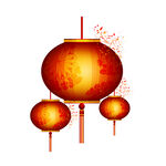 傳統(tǒng)中式紅燈籠裝飾圖