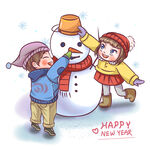 兒童歡樂堆雪人