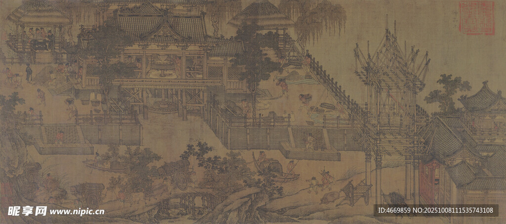 古代山水畫卷