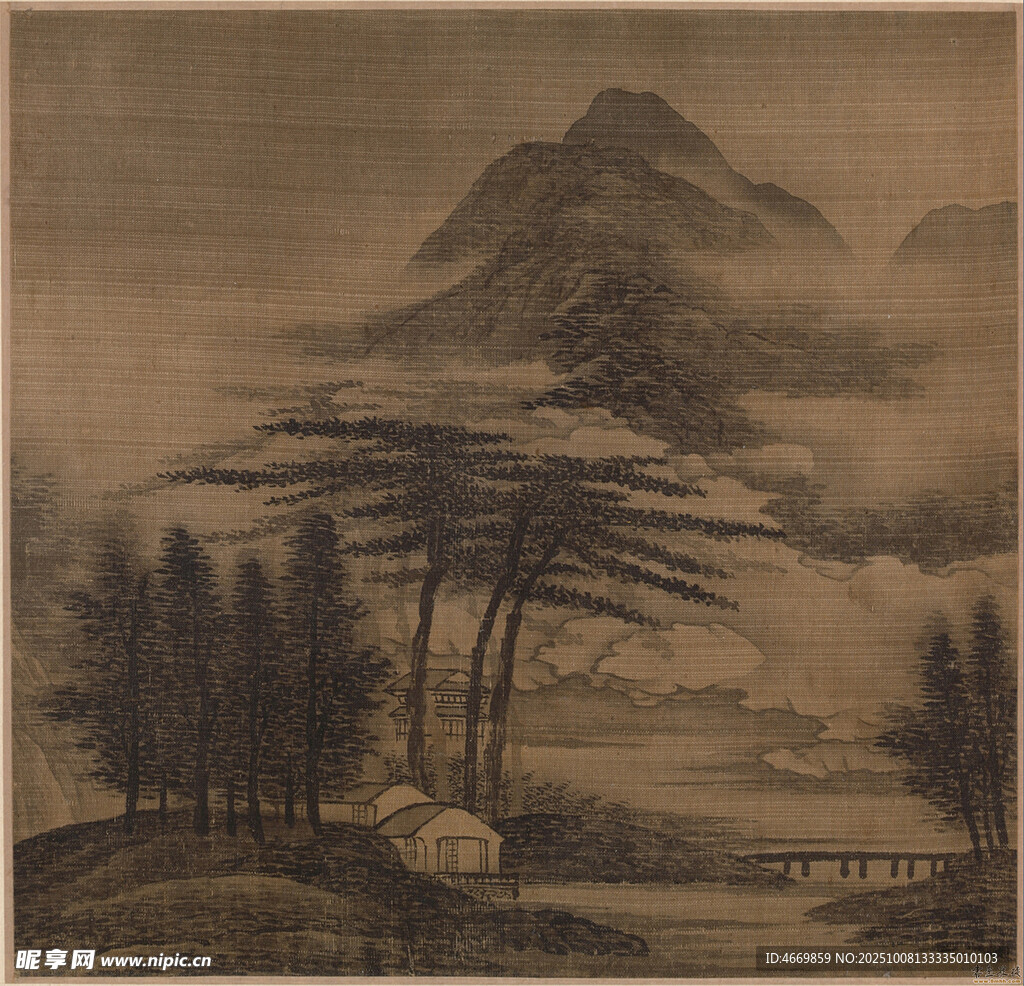 水墨山水間的靜謐景致
