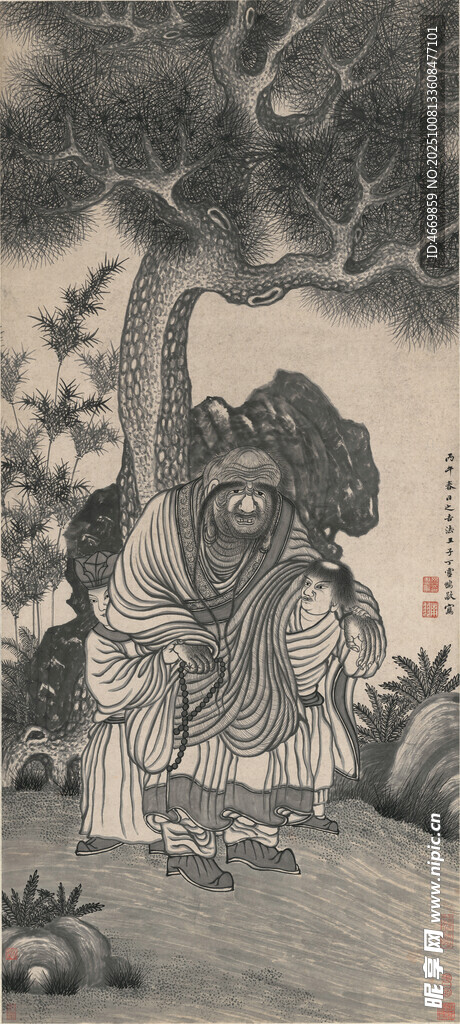 古代武將形象插畫