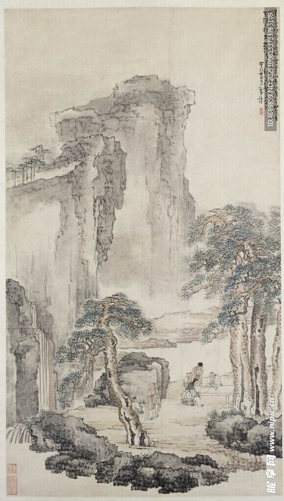 水墨山水國畫風景圖