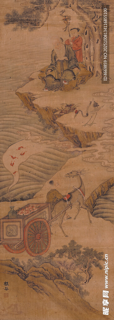 古代山水人物繪畫場(chǎng)景