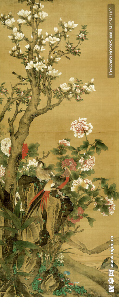 中式古典花卉圖