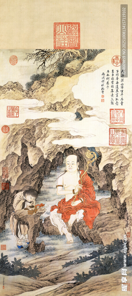 古代人物山水場景圖