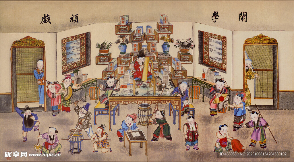 熱鬧的室內(nèi)傳統(tǒng)活動場景