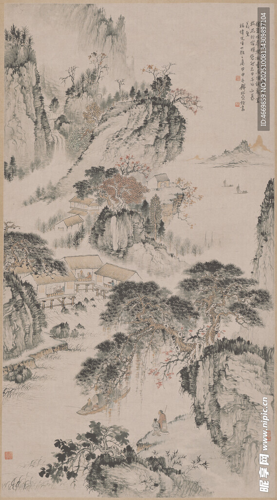 水墨山水國畫作品欣賞