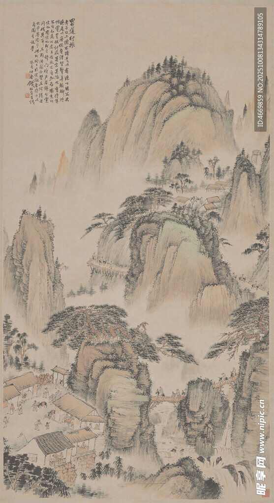 古代山水墨畫風(fēng)景圖