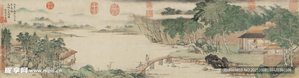 古代山水畫卷