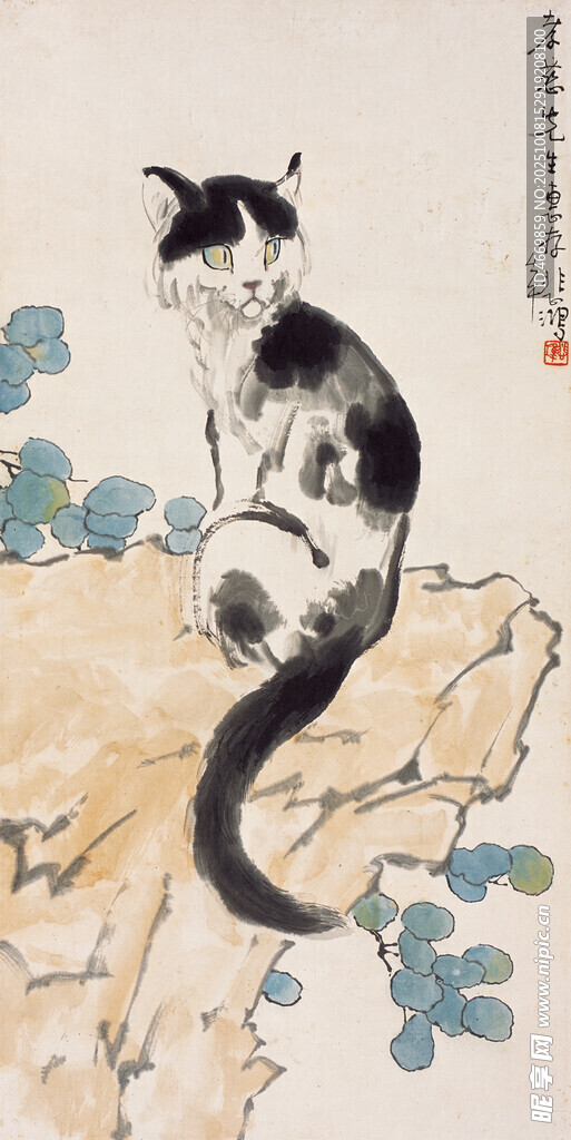水墨貓咪圖