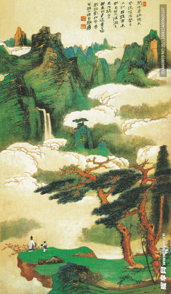 水墨山水間的詩(shī)意景致