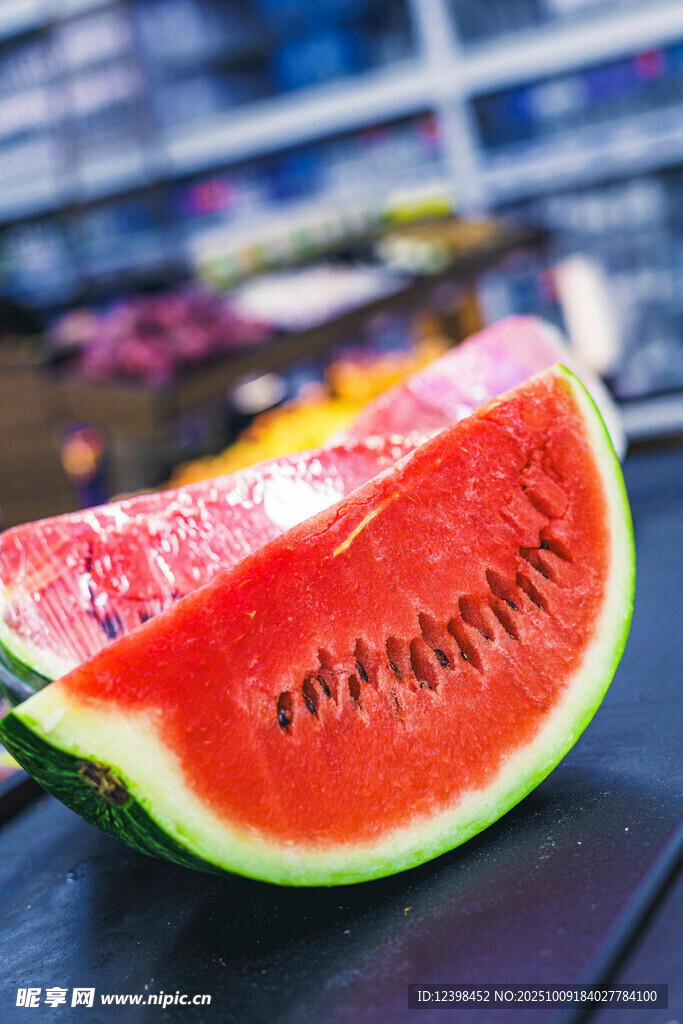 夏日美味西瓜切片