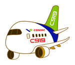 卡通版C919飛機形象