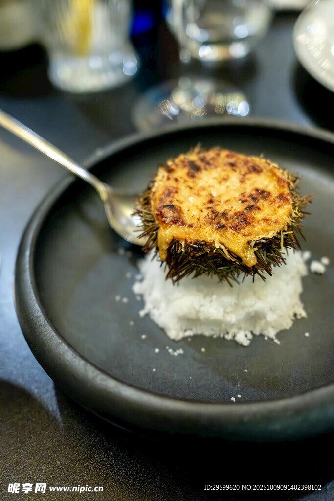 精致海膽美食特寫