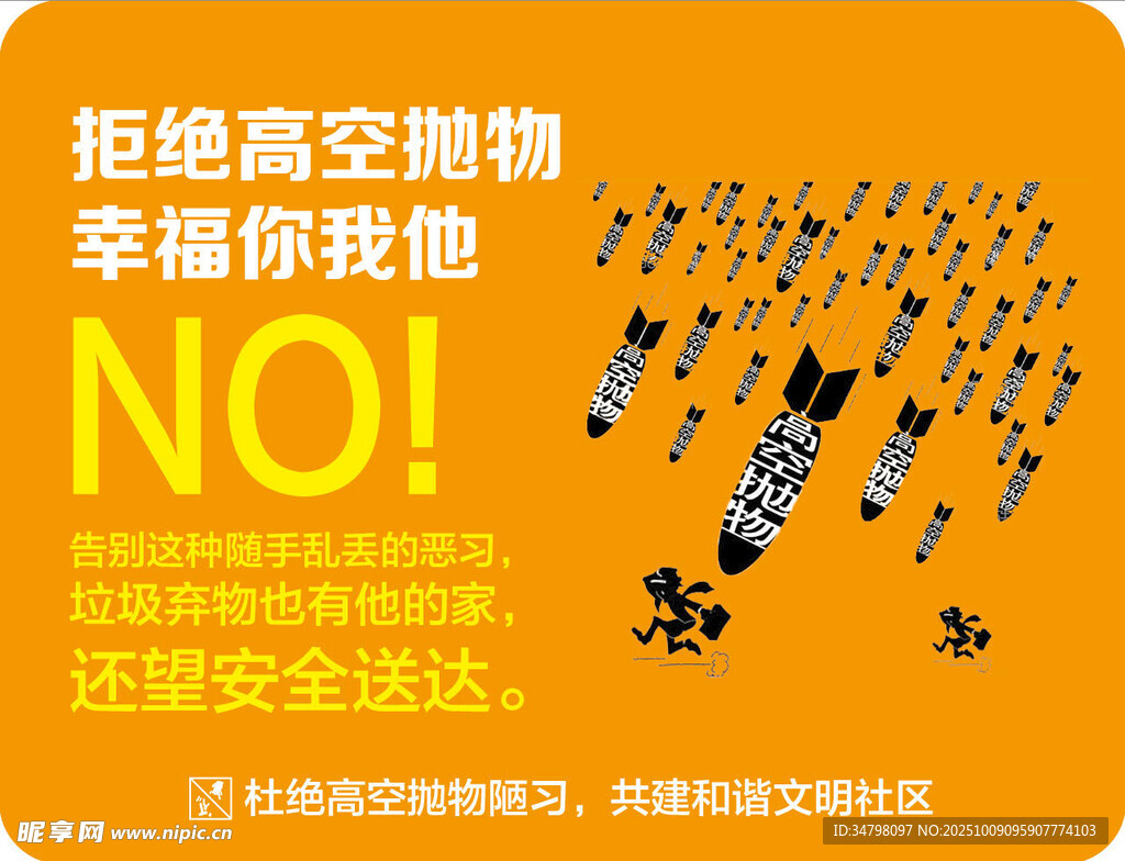 拒絕高空拋物宣傳海報(bào)